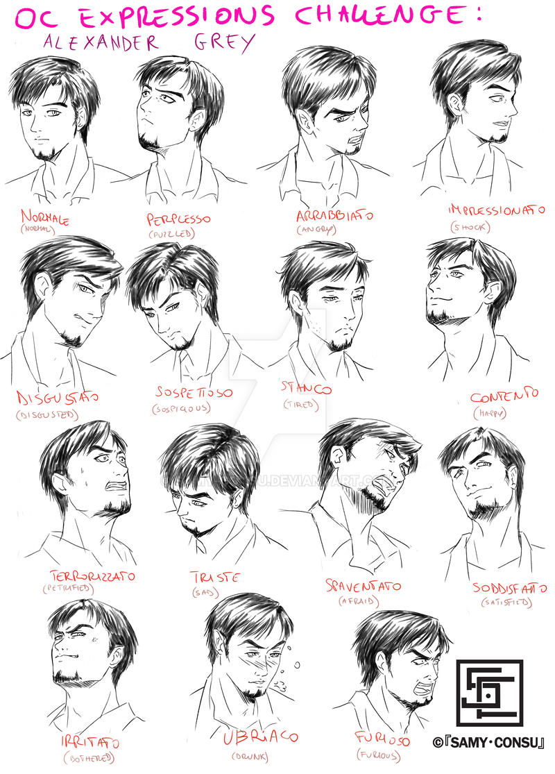 Oc Expression Exercise OC Expressions Challenge by Samy-Consu on DeviantArt
