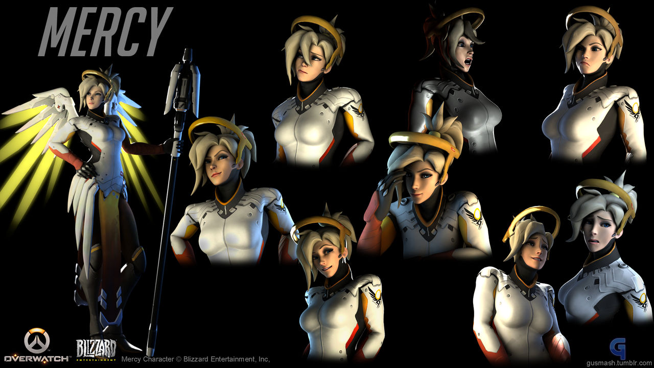 Mercy Expression Mercy Expressions Sheet by GusMash3D on DeviantArt