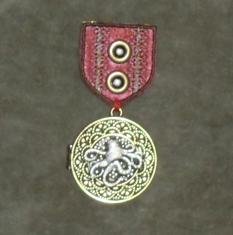 Crimson Silver-Cored Cthulhu War Medal 2