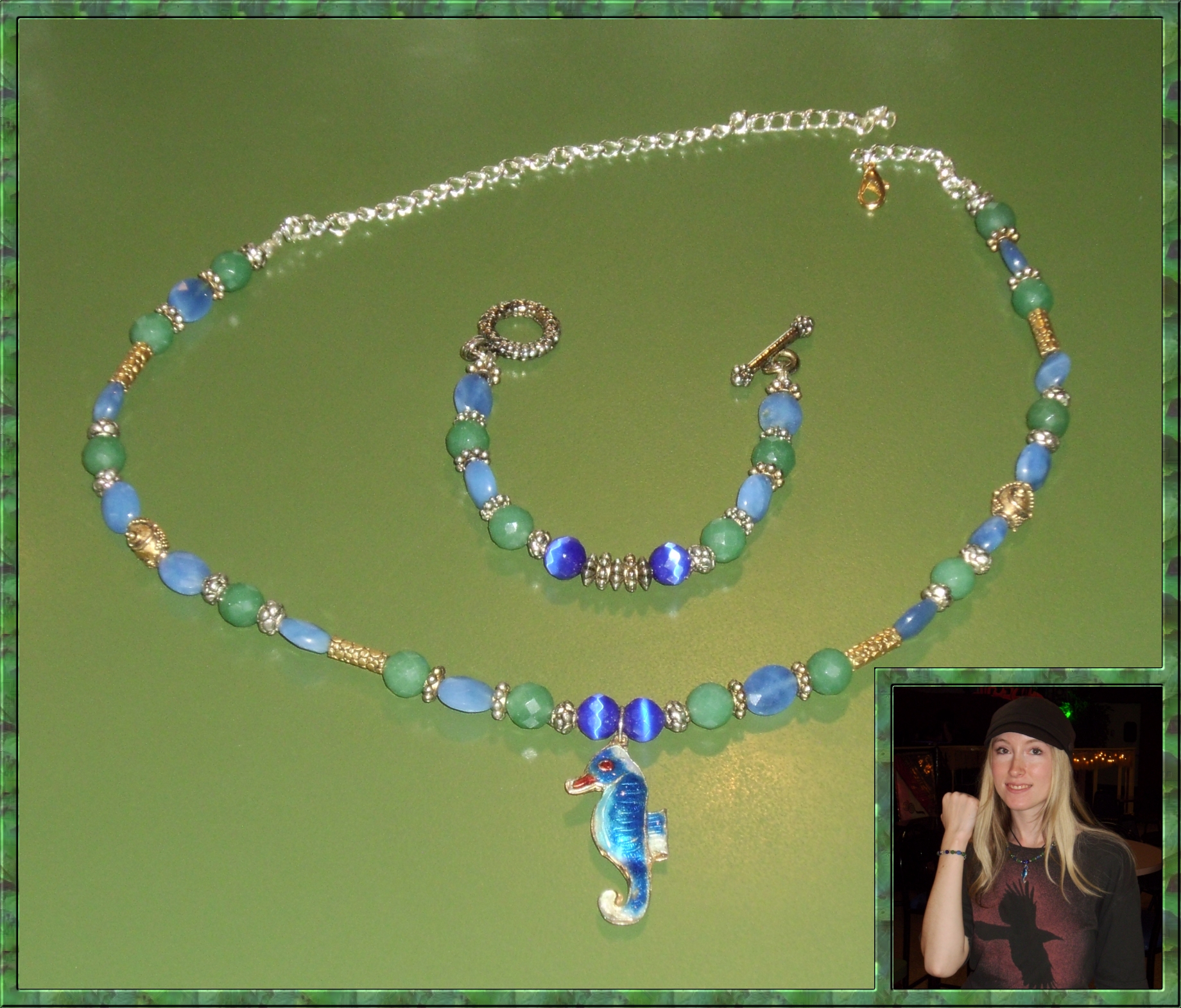 Sea Life Necklace and Bracelet Set