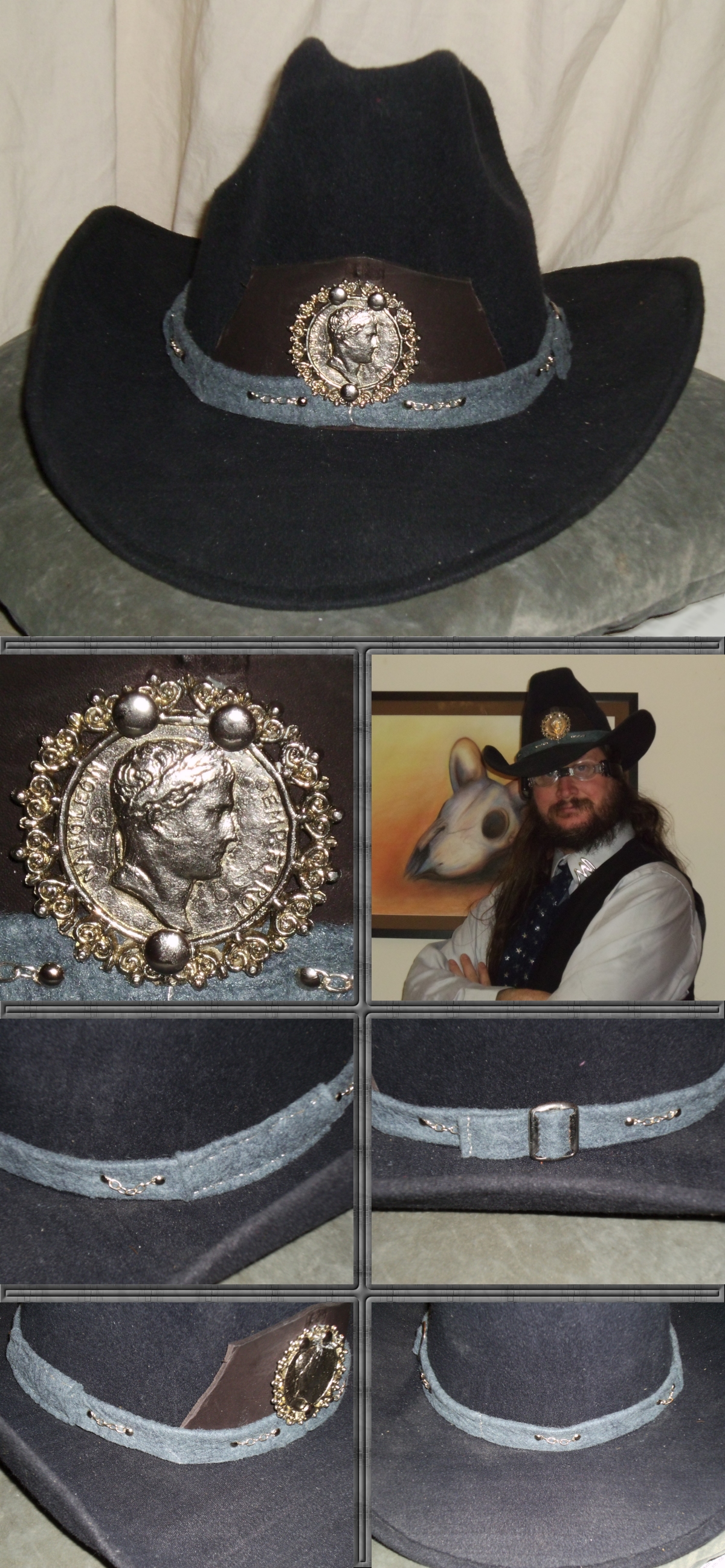 Steampunk Stetson - Napoleonic War Medal Hatband