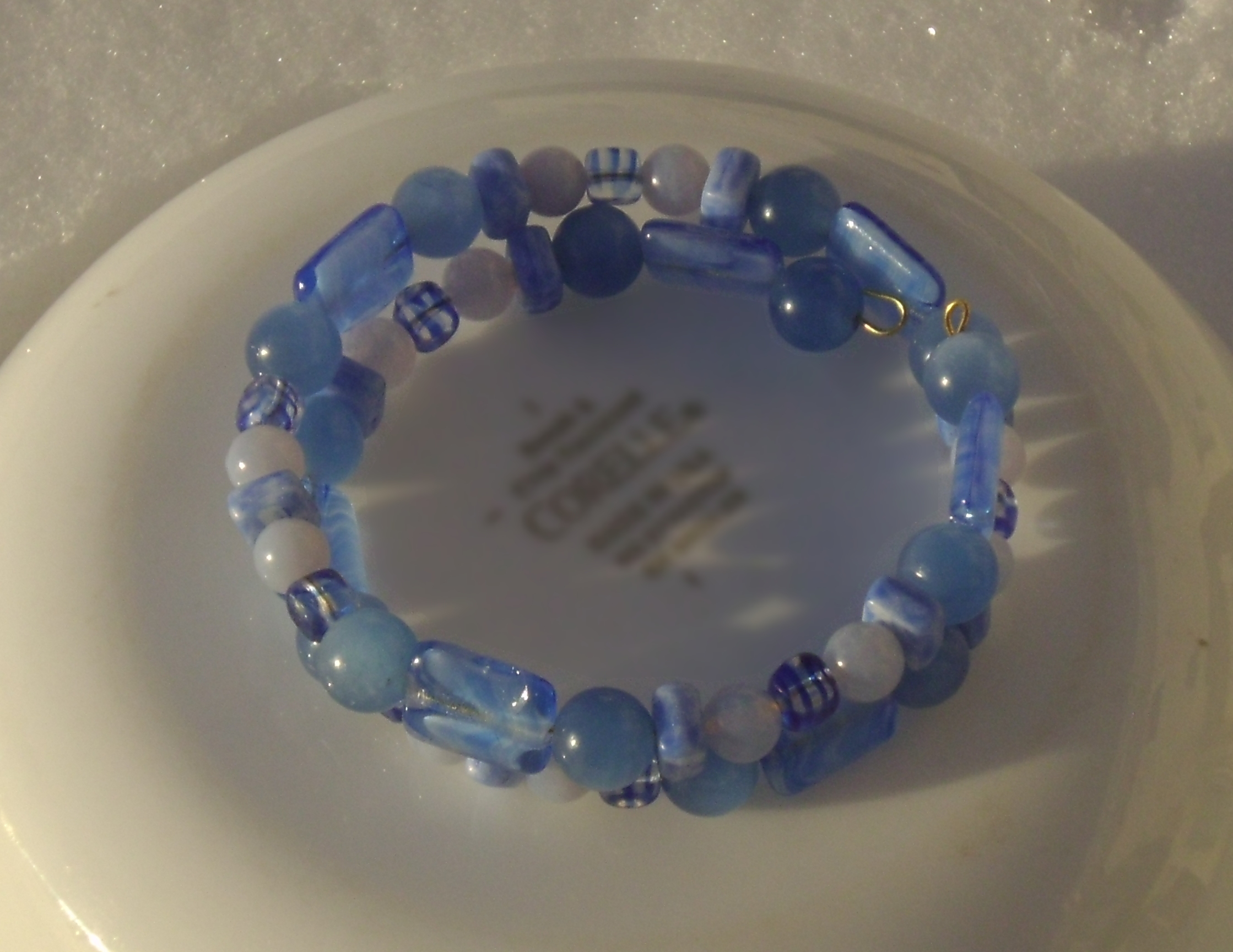 Blue Coil Bracelet Closeup 4