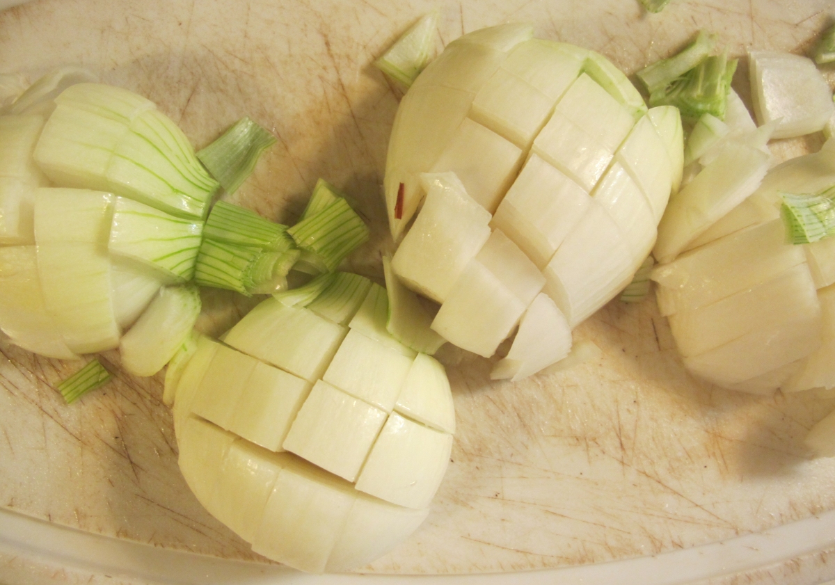 Chopped White Candy Sweet Onions