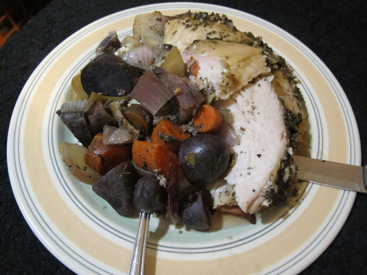 Garlic-Lavender Turkey and Vegetables 2