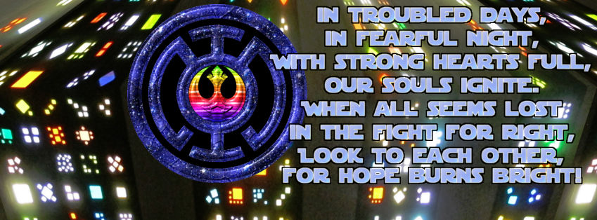 Facebook Blue Lantern Rebel Resistance Background by Windthin