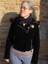 Rachel's Purple Steampunk Biker Jacket 1