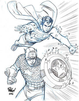 SUPERMAN and CAPTAIN AMERICA