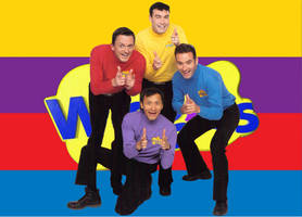 The Wiggles and their flag