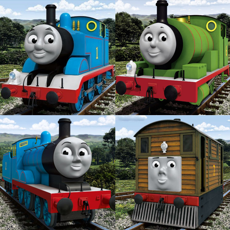 Two young engines and their senior wise mentors by nes2155884 on DeviantArt