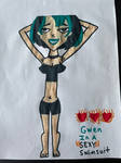 Gwens Sexy Swimsuit Drawing by PandaFan1999