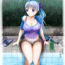 By the pool