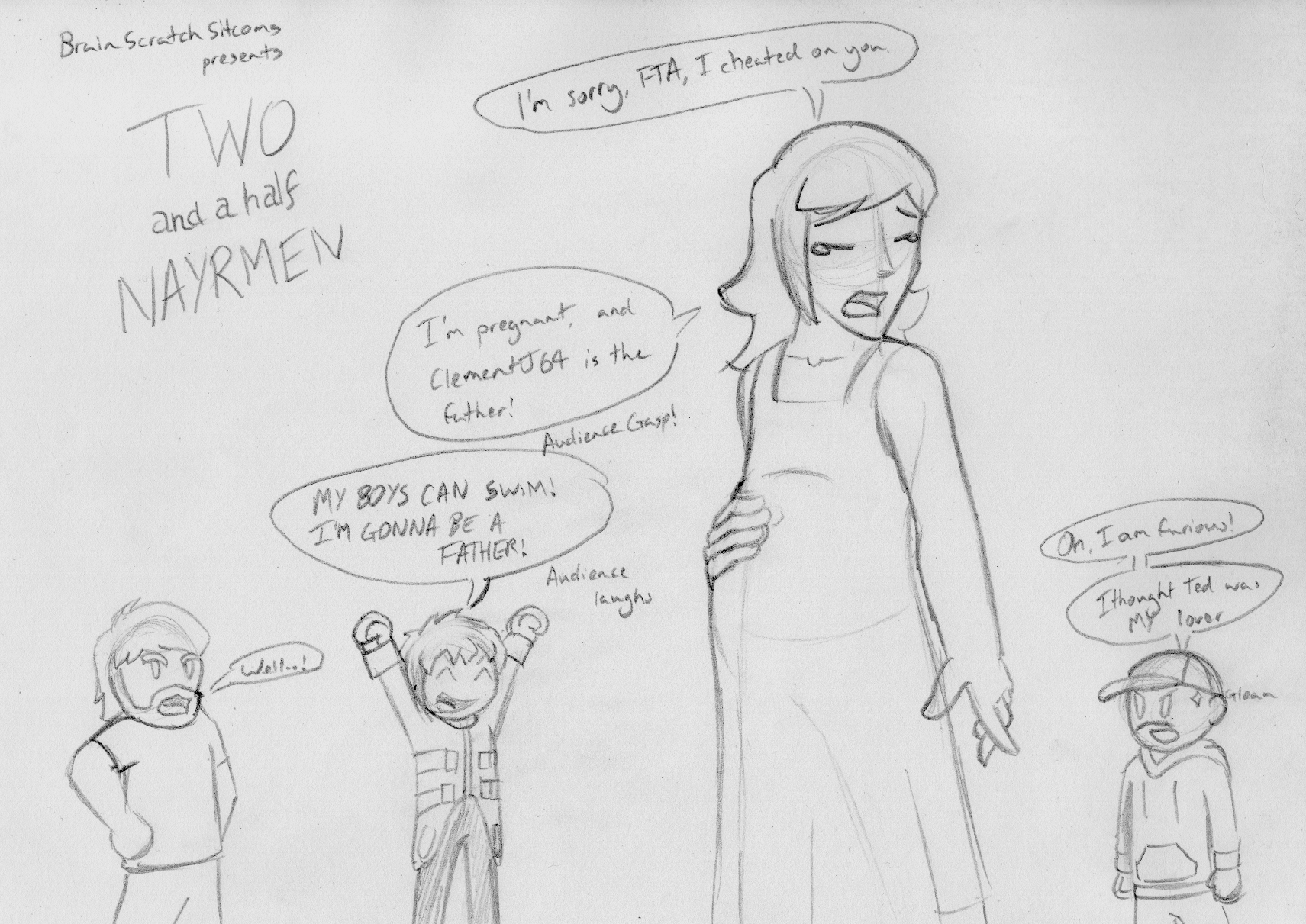 BrainScratch Doodles - Ted PREGNANT?!