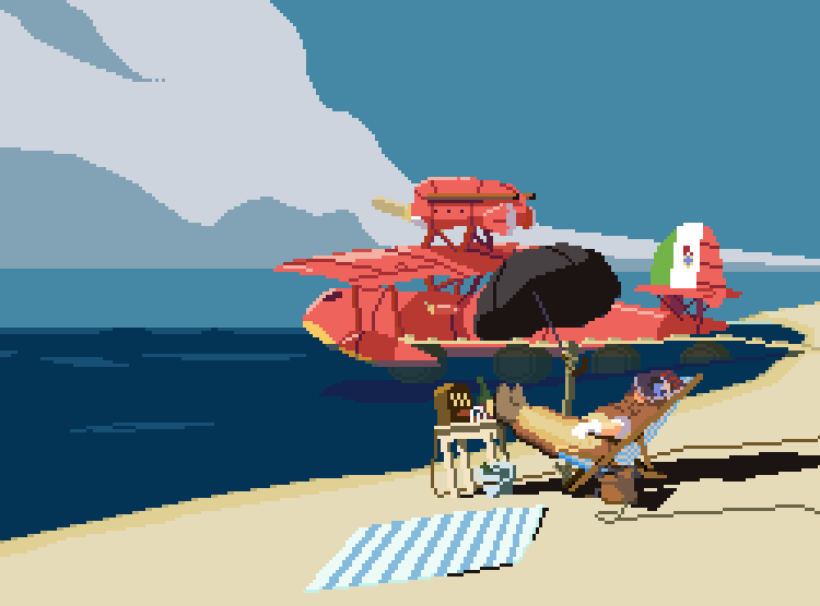 Porco Rosso for Pixel Dailies