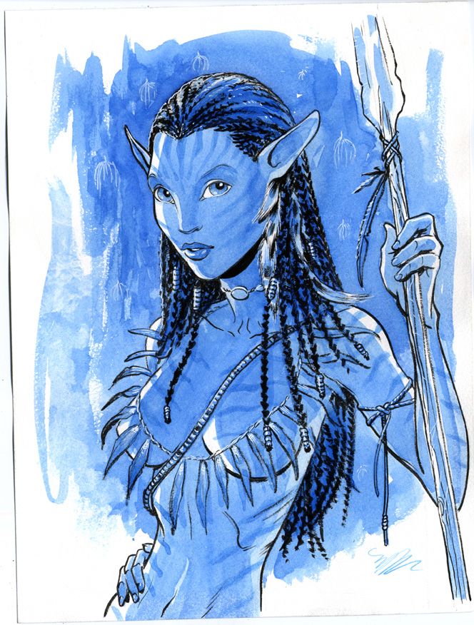 Neytiri Avatar watercolor