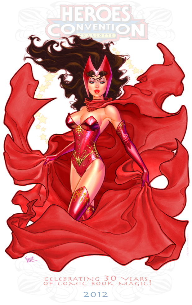 Scarlet Witch print for Heroes Con