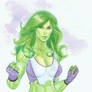 She Hulk watercolor