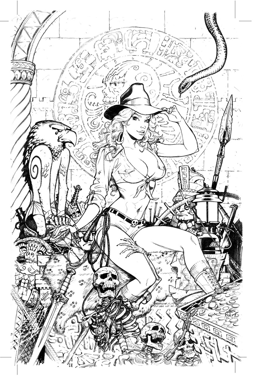 Zenescope Keres cover...Indiana Jones style