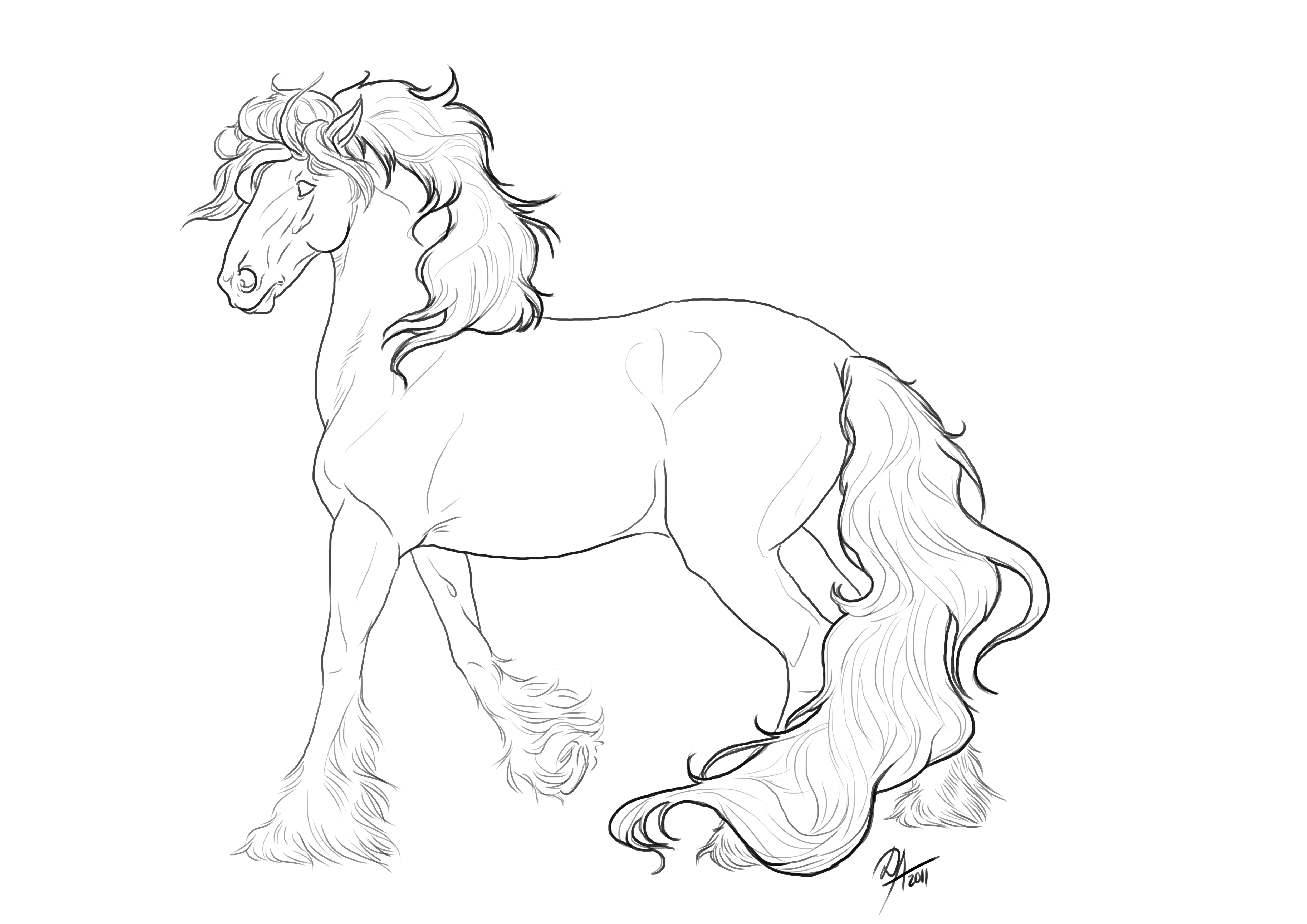 Gypsy Vanner Coloring Pages