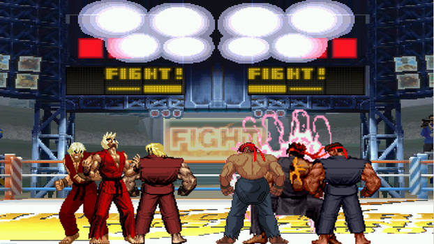 Mugen - Team Dark Ken vs. Team Evil Ryu