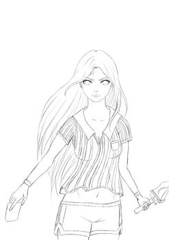 Katarina - LoL lineart