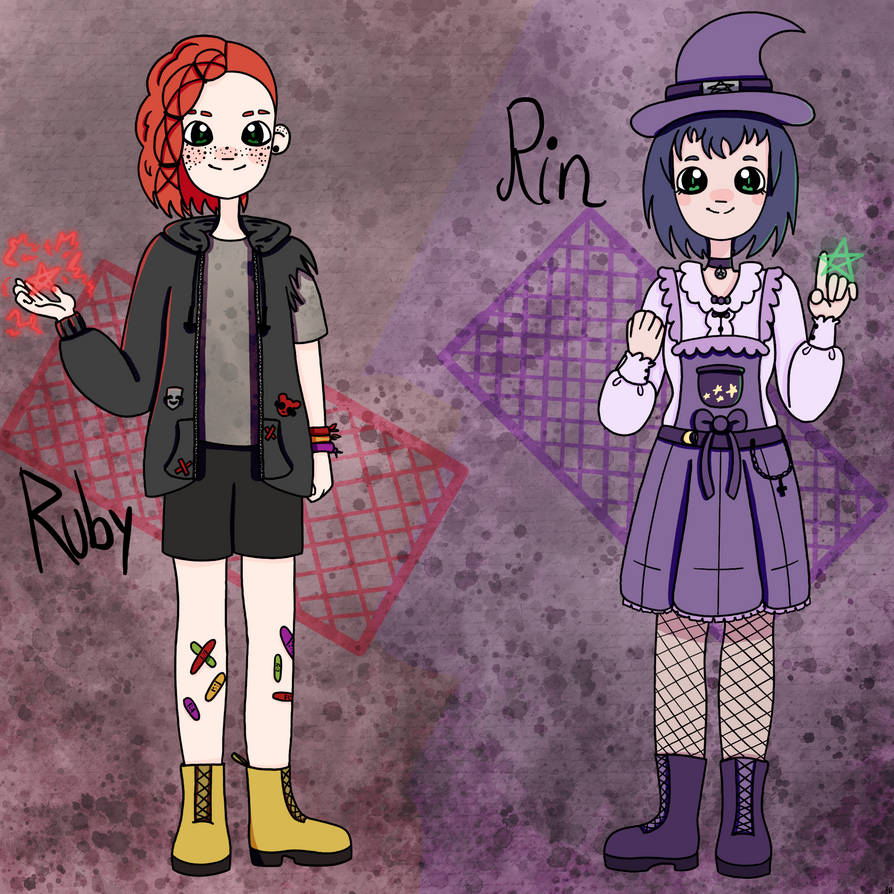 Ruby and Rin- redesign by Spinogreen0IQ on DeviantArt