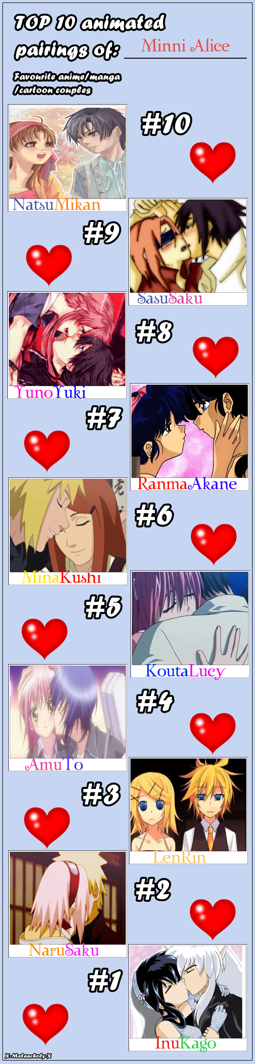 Meme: My top 10 couples 2.0