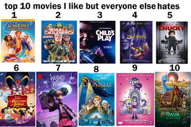 top 10 movies I like but everyone else hates