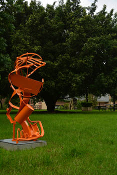 Orange sculpture