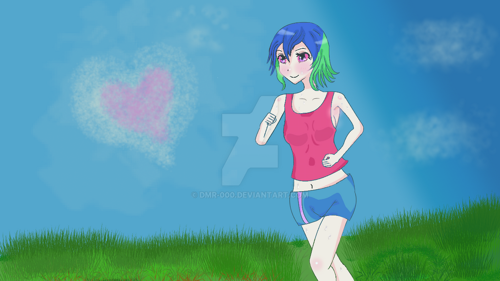 Girl Rumi Running Run Anime Girl by DMR-000 on DeviantArt