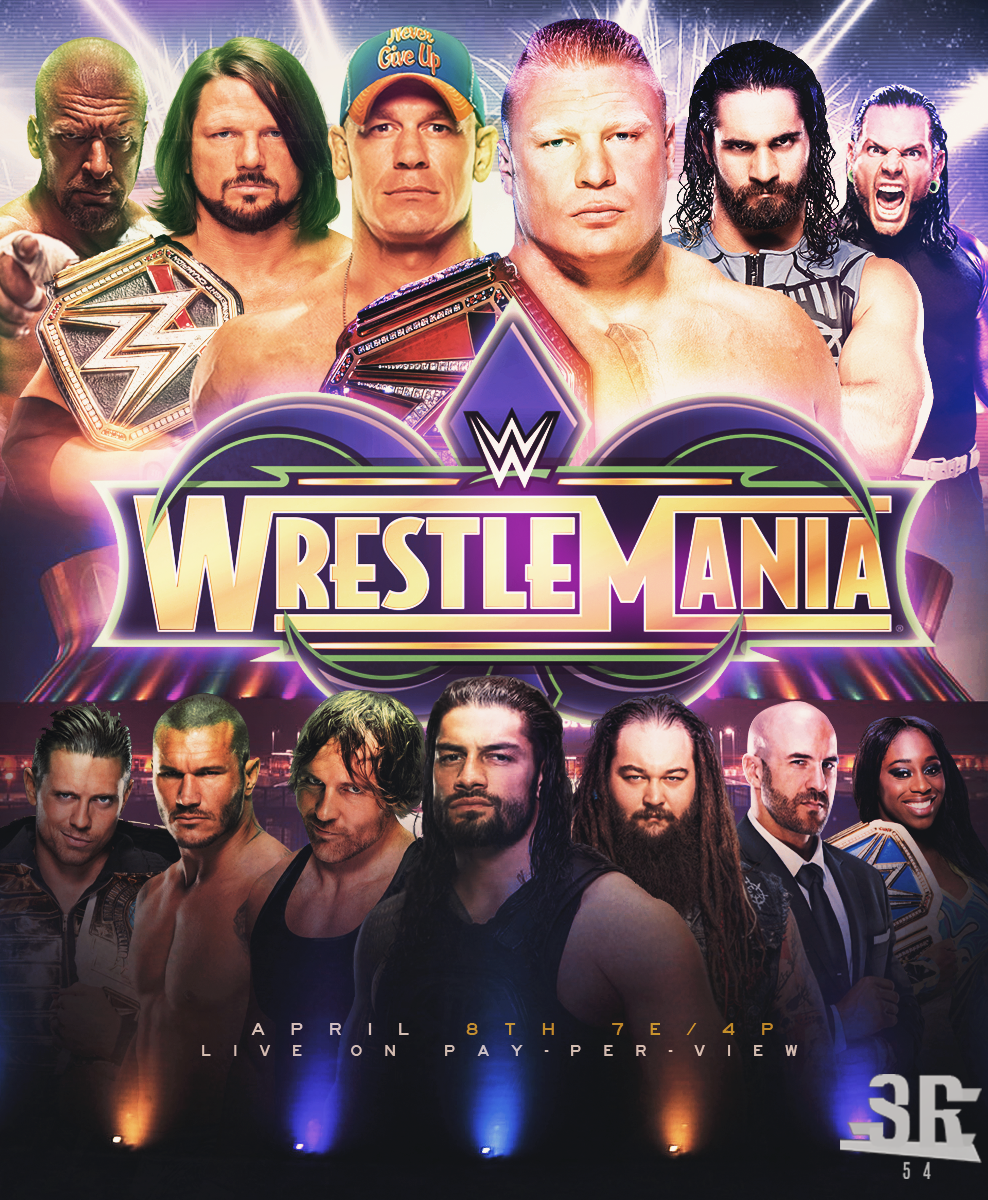 Wrestlemania 34 Poster