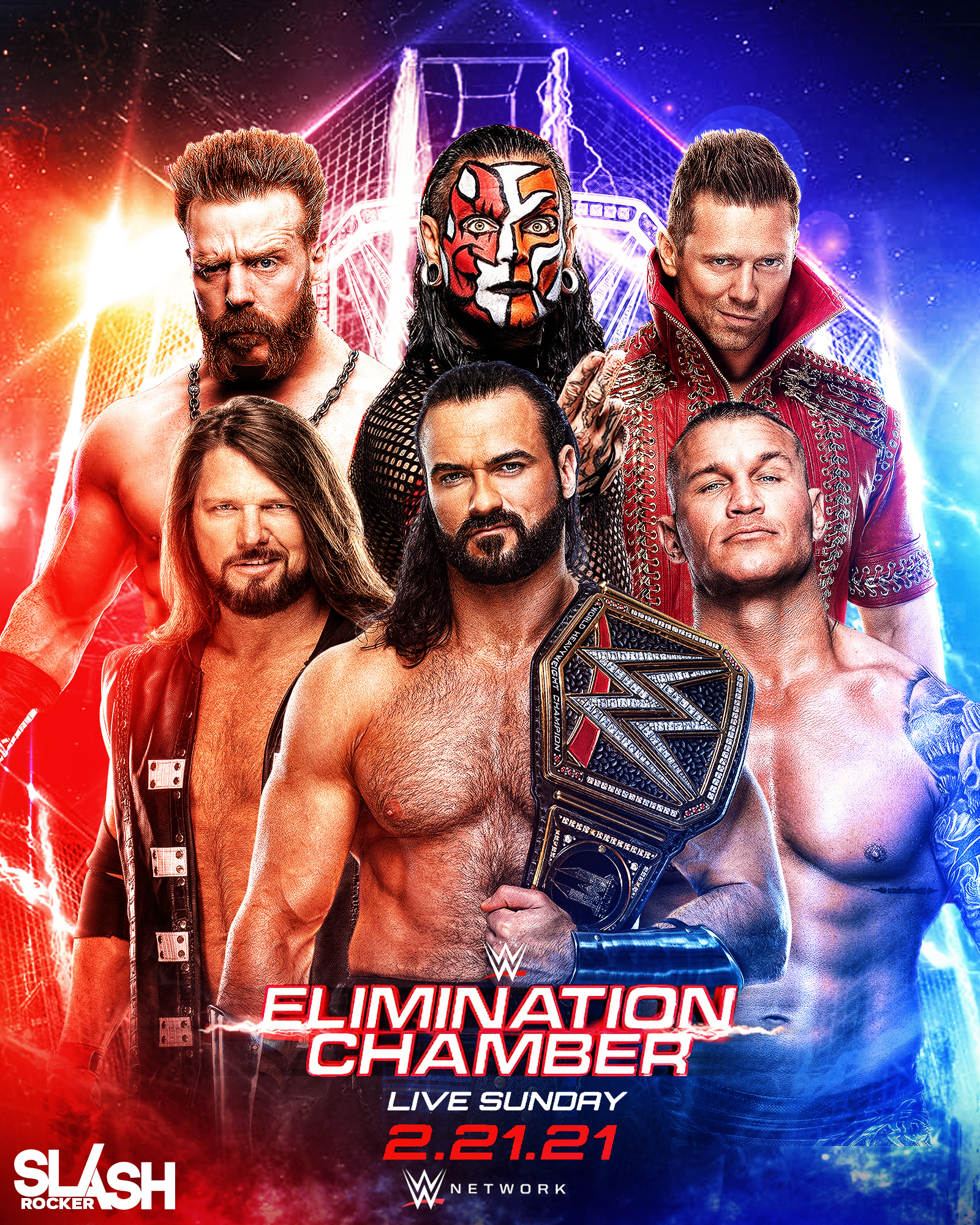 WWE Elimination Chamber 2021 Poster by WWESlashrocker54 on DeviantArt