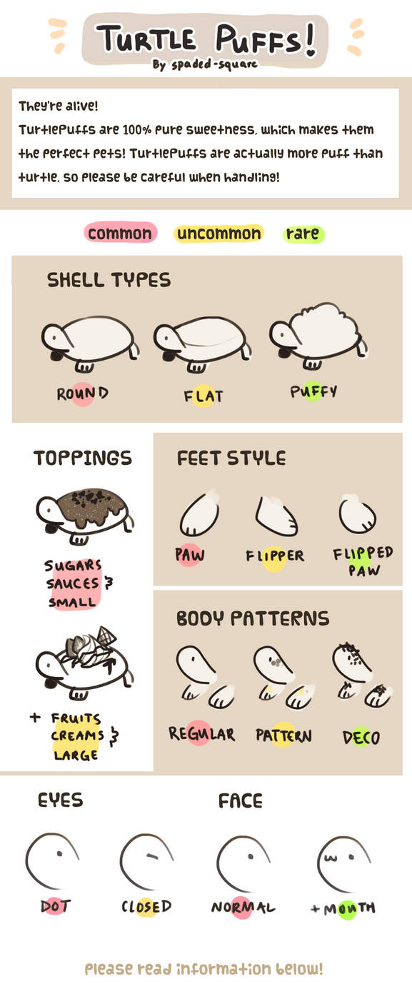 Turtle Pff Turtlepuff Species Sheet by spaded-square on DeviantArt
