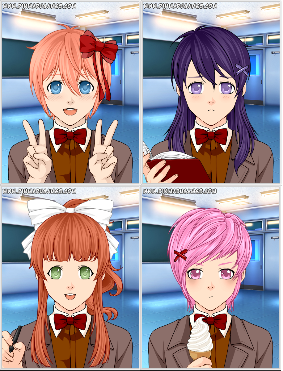 Doki Doki Literature Club Character Portraits by Zero-Q on DeviantArt