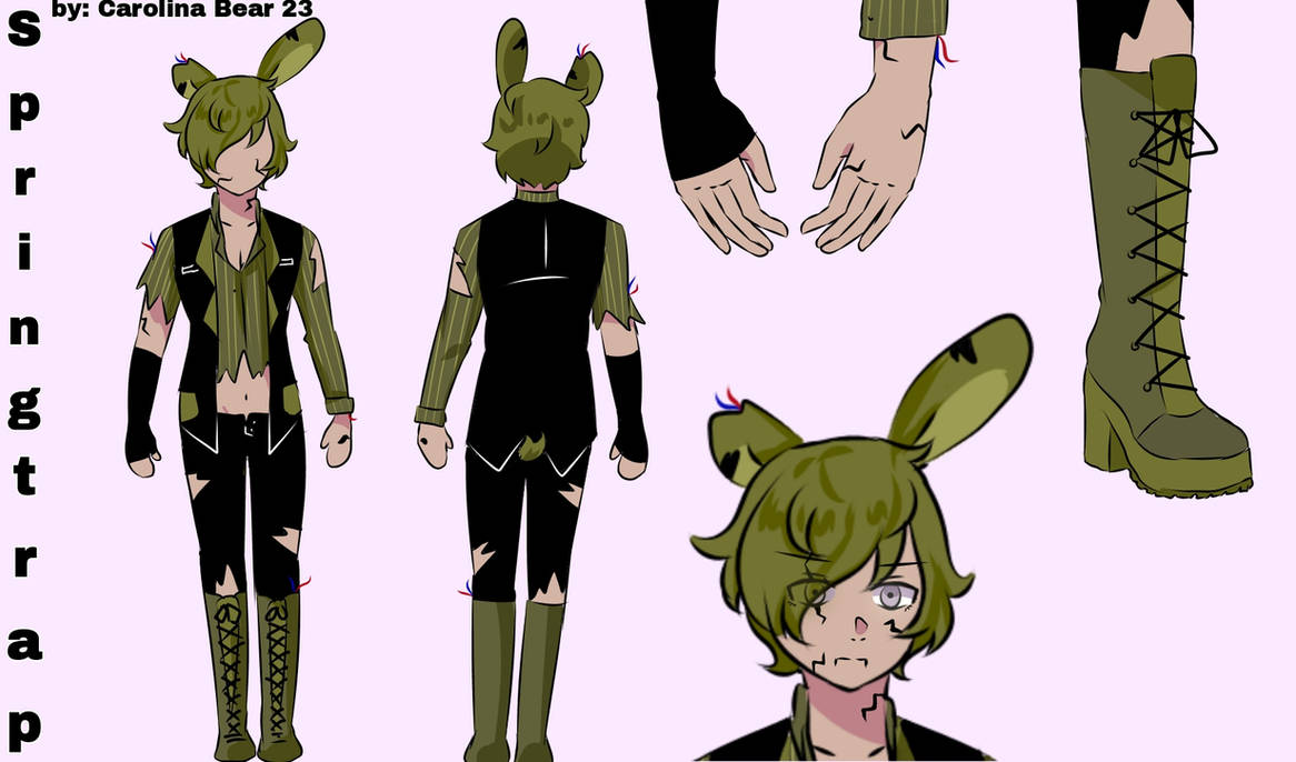 Springtrap Human Springtrap-Fnaf human-design Carolina Bear 23 by CarolinaBear23 on ...