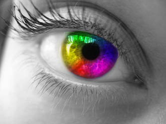 multi-coloured eye