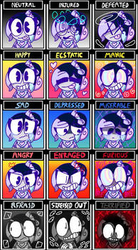 Pixel Omori Emotions Chart by MelloeHelloe on DeviantArt