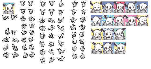 shiny eevee evolutions sprites