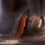 Knight at the altar