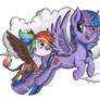 Commission - Rainbow Feather and Twilight Sparkle