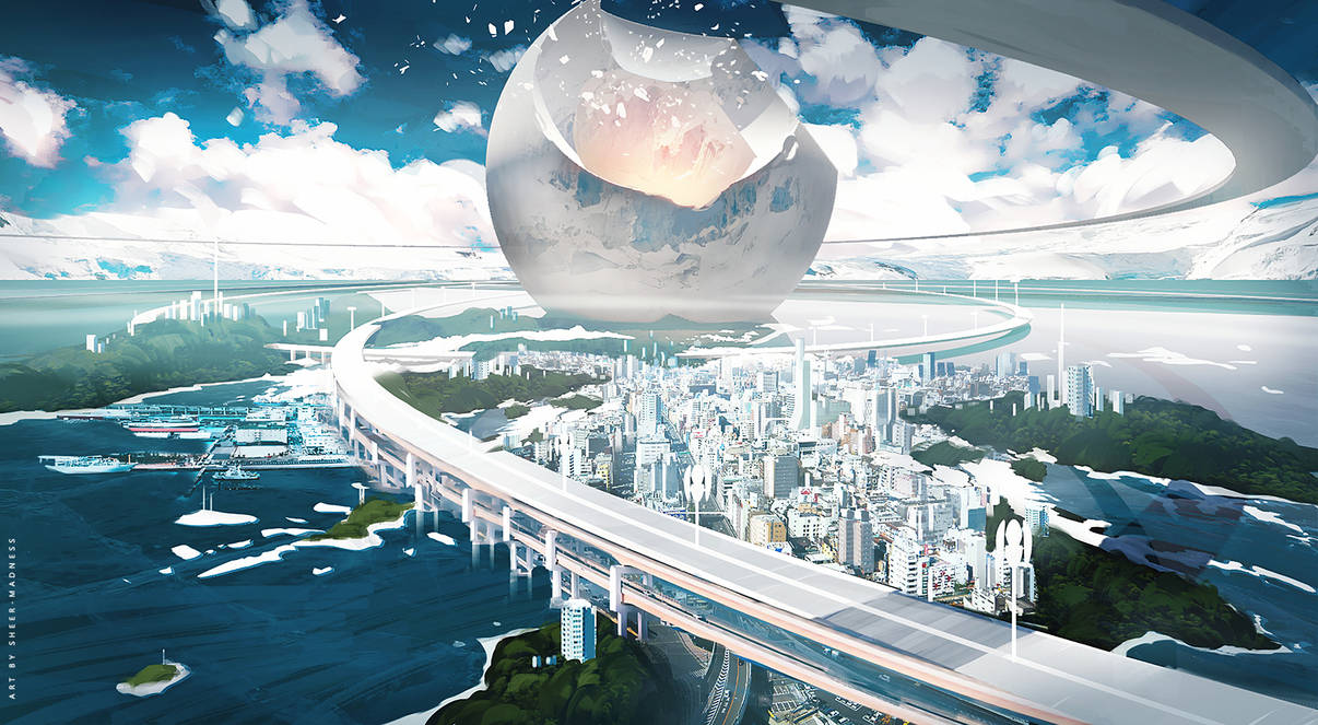 Promised future. Экогород будущего концепт. Фантастический город. Футуристический пейзаж. Космический город будущего.