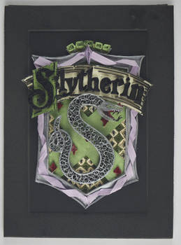 Paper Quilling Harry Potter House Crest-Slytherin