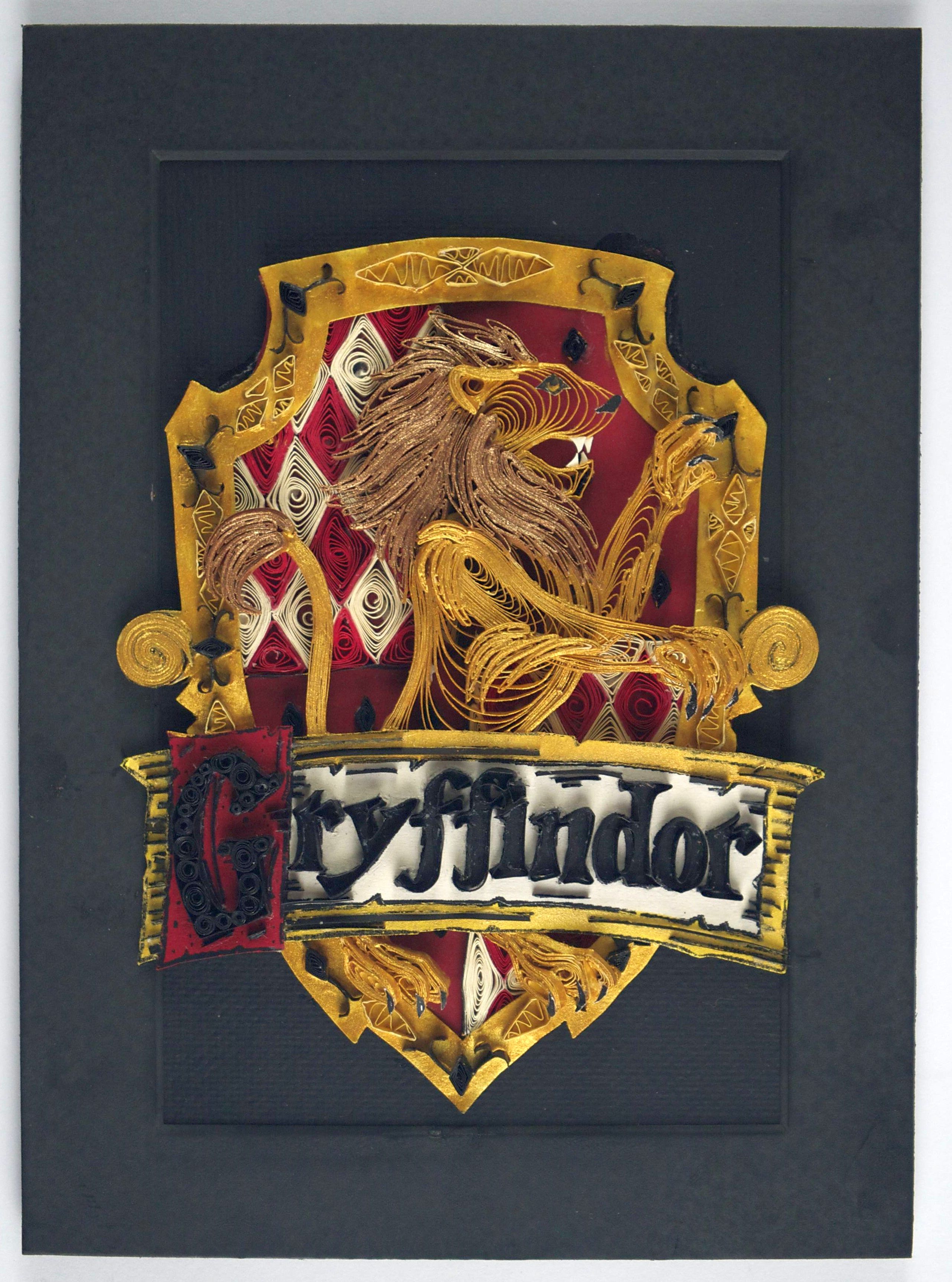 Paper Quilling Harry Potter House Crest-Gryffindor