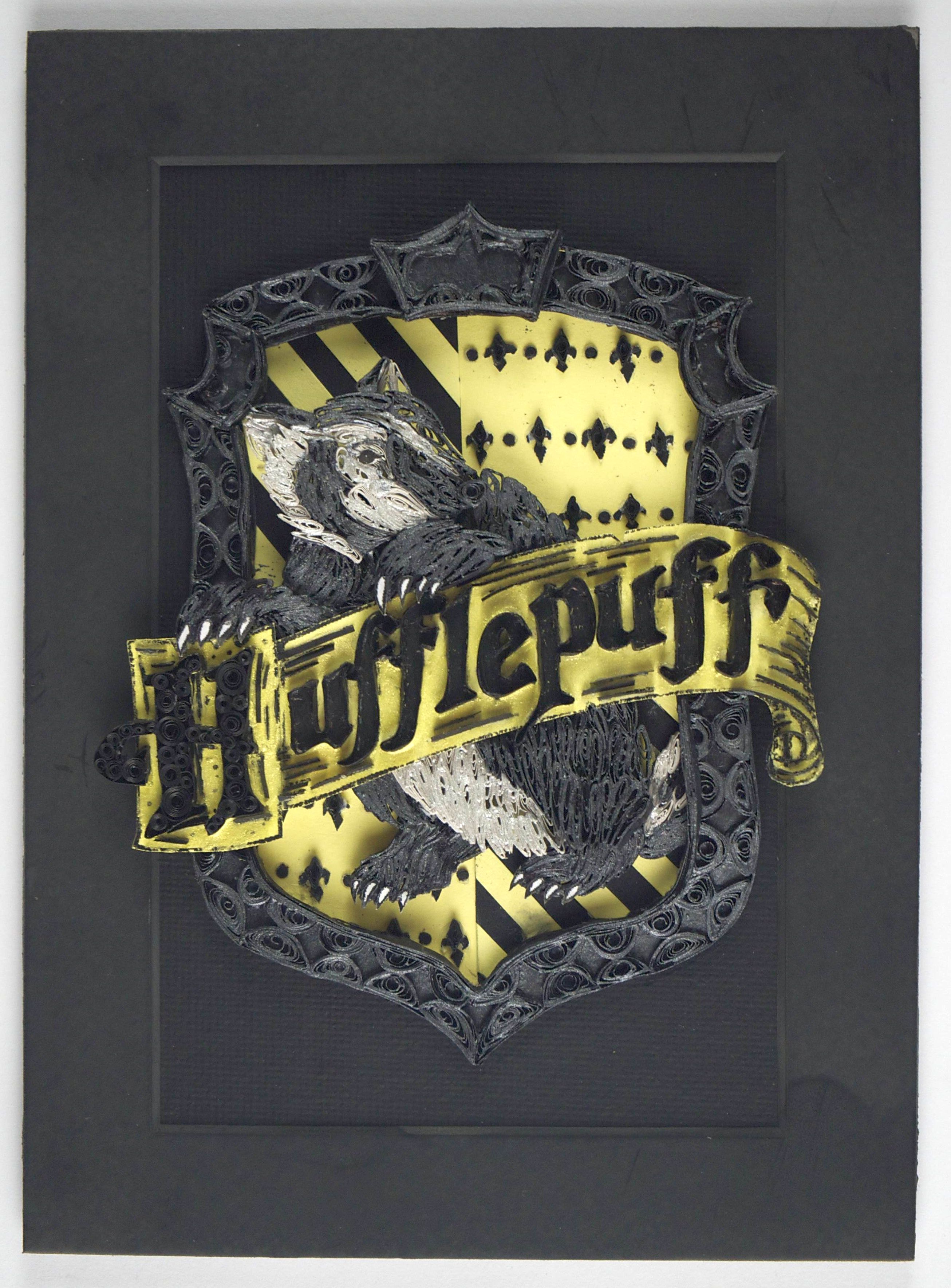 Paper Quilling Harry Potter House Crest-Hufflepuff