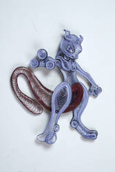 Pokemon Paper Quilling Art 150 Mewtwo
