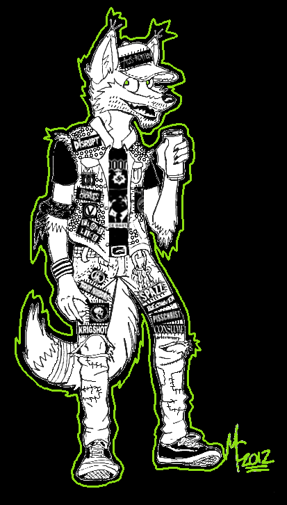 Raider the Crust Punk Fox -Finished-