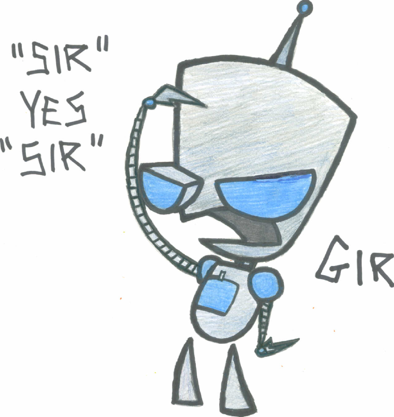 GIR :sir yes sir: by CrashyBandicoot on DeviantArt GIR :sir yes sir: by CrashyBandicoot on DeviantArt