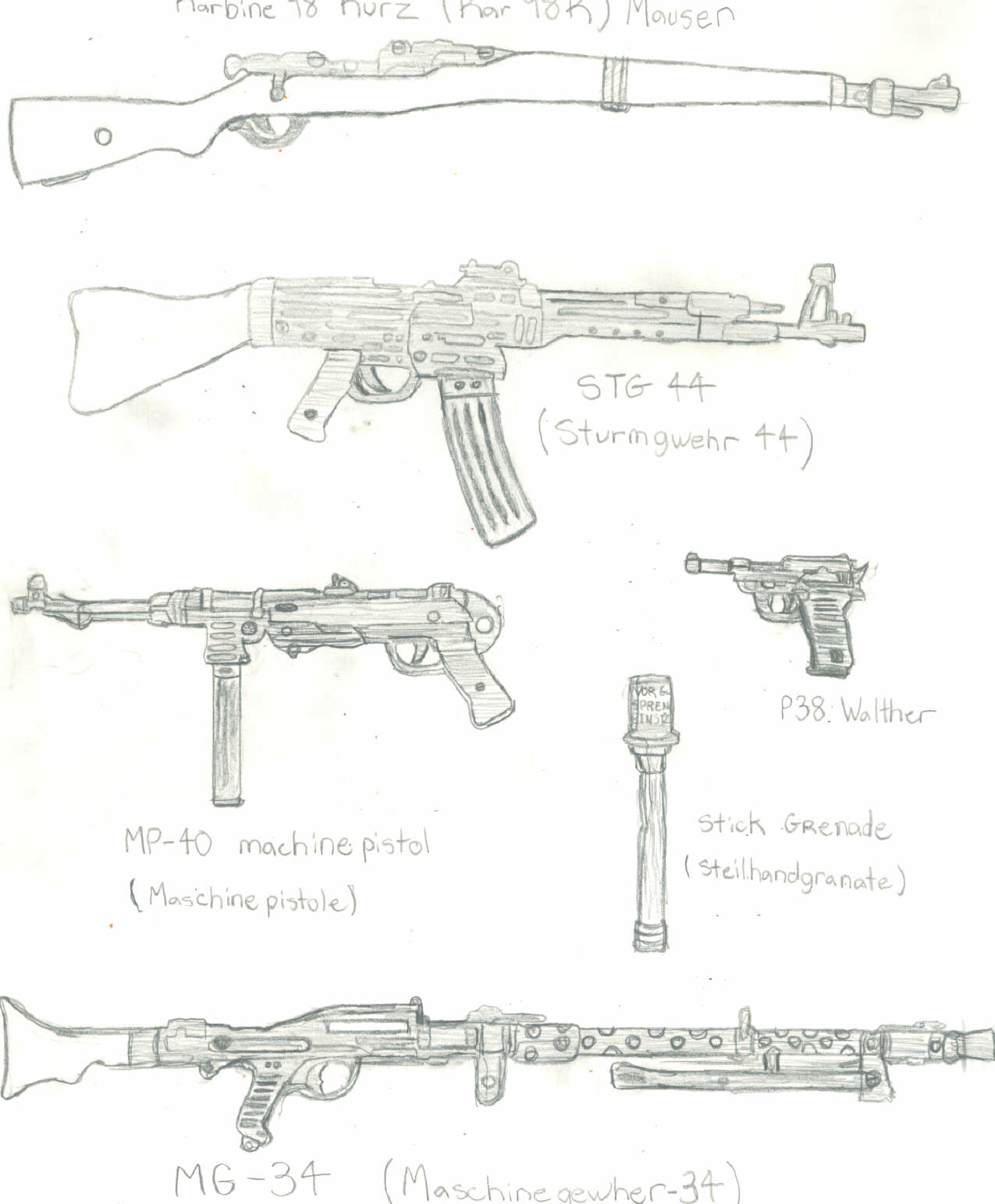 How To Draw A Rifle Kar98K - Youtube
