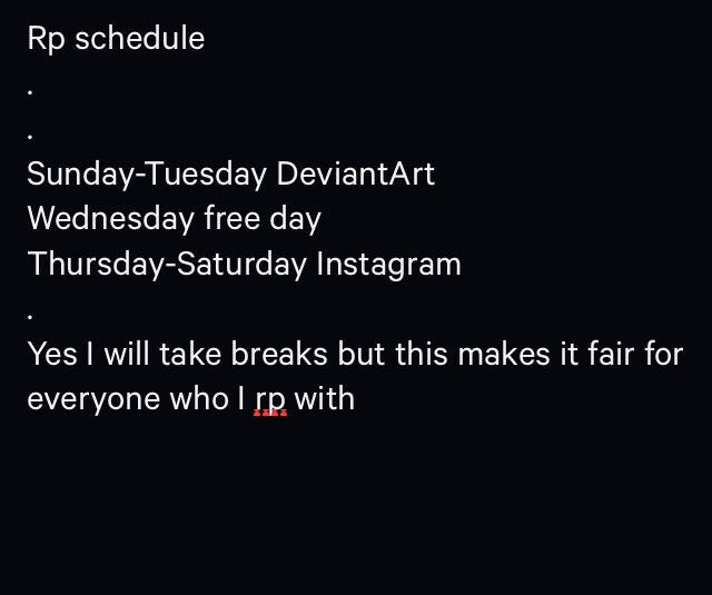 Rp schedule by killerofjedi on DeviantArt