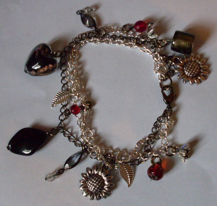 Gothic style charm bracelet