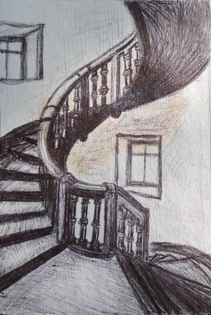 Ink Drawing #2 - Staircase by Artbybooke on DeviantArt